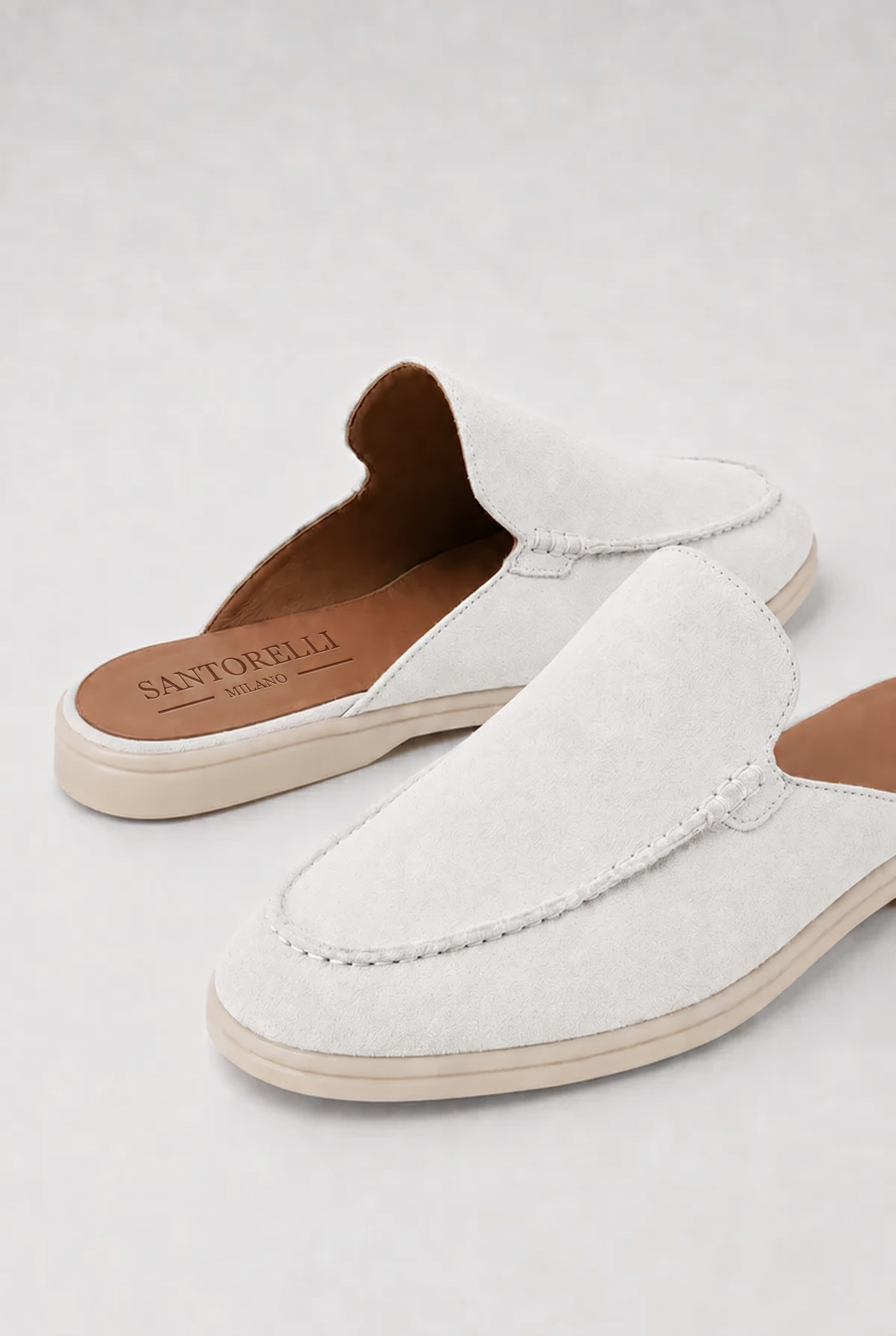 Ancestral Suede Mule White