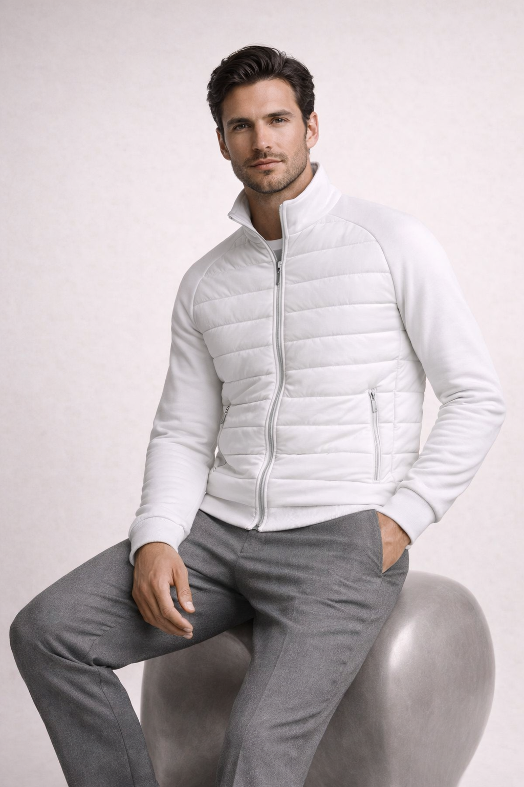 Essential Hybrid Jacket White