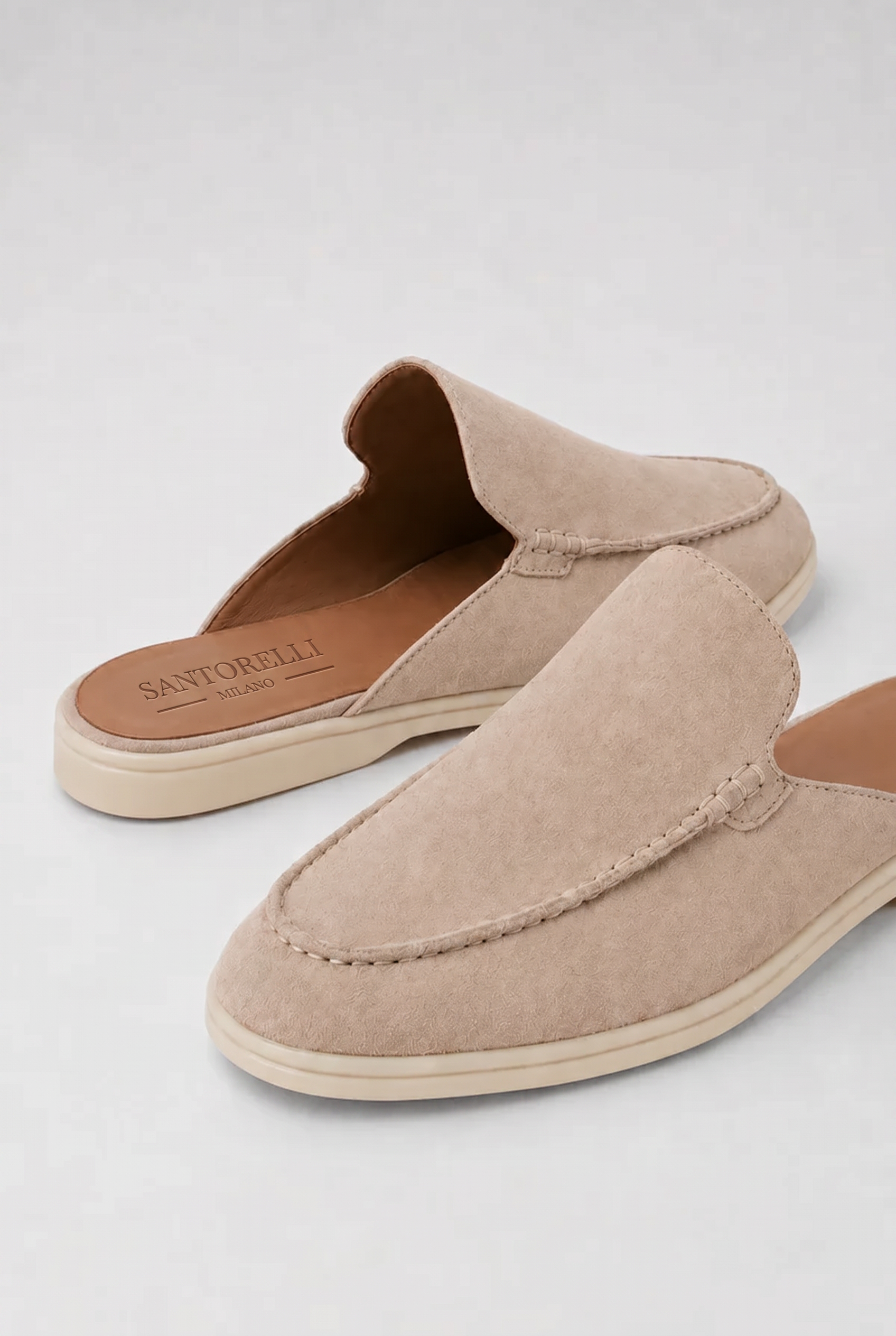 Ancestral Suede Mule Light Gray