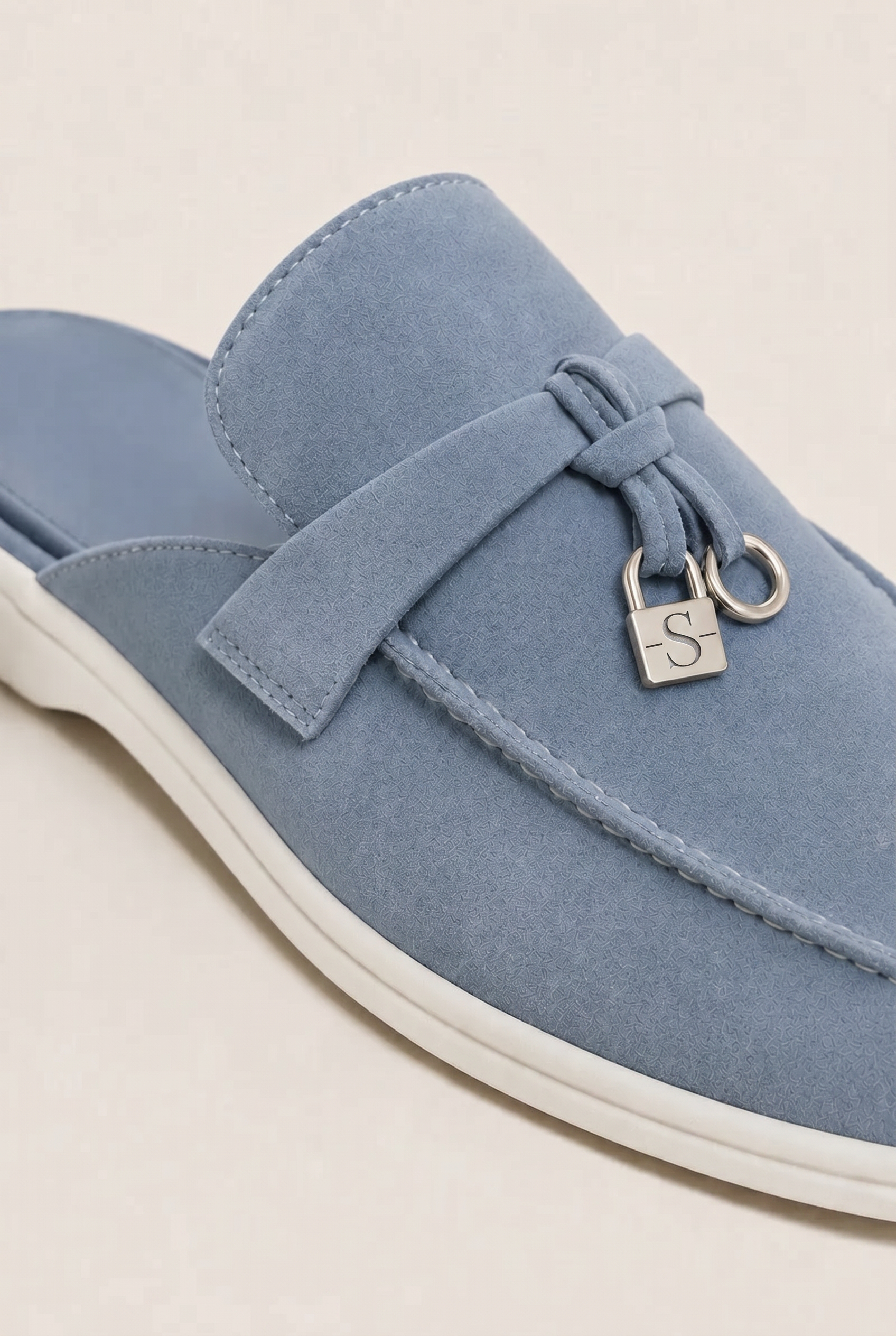 Ancestral Buckle Mule Blue