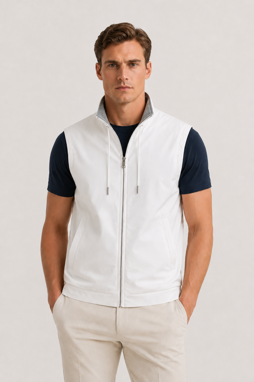 Santorelli Reversible Vest Ivory