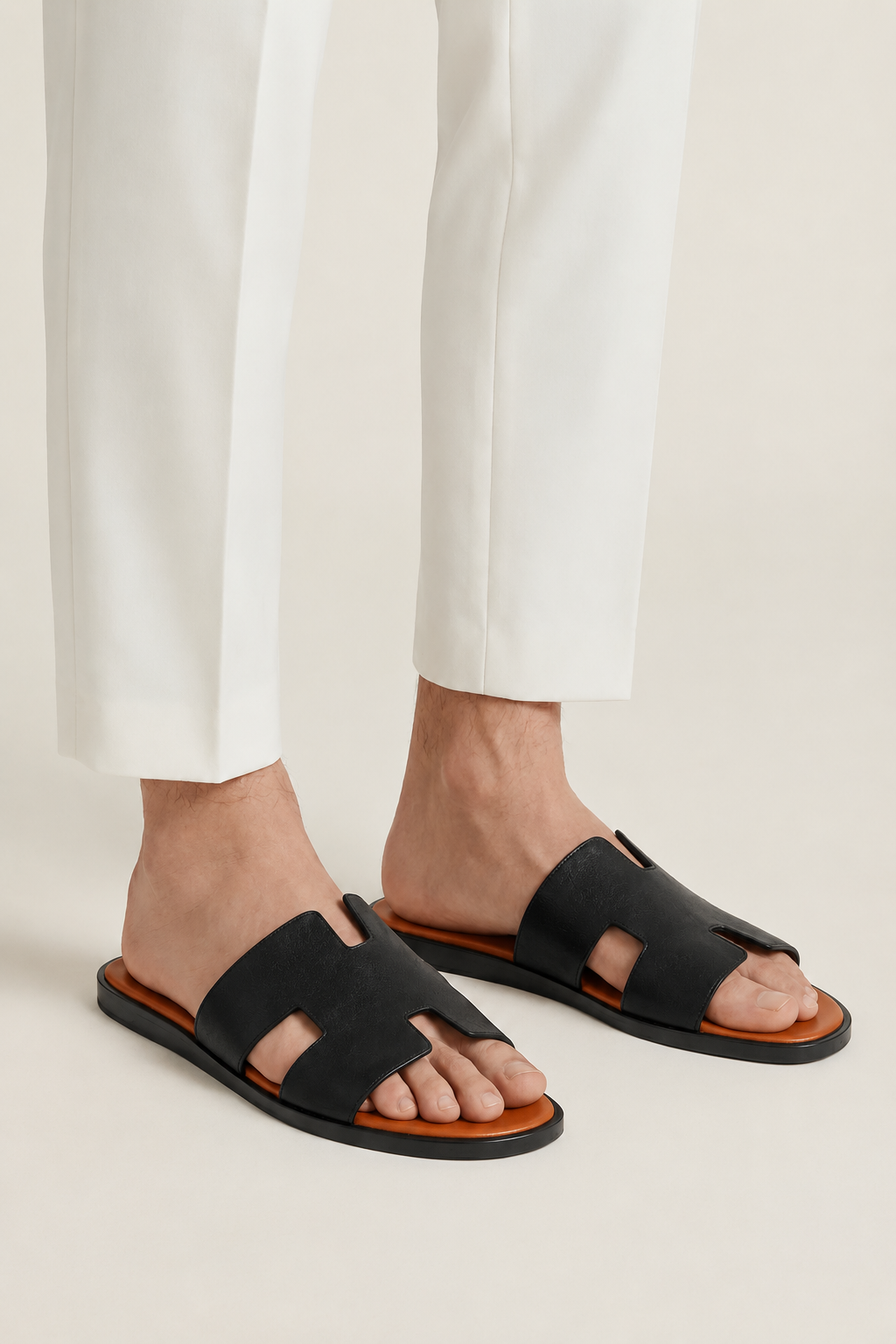 Santorelli Sandal Black/Brown