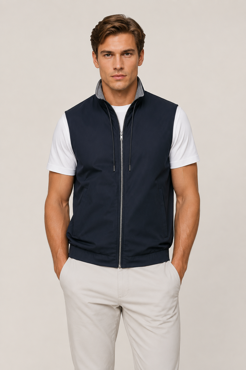 Santorelli Reversible Vest Navy