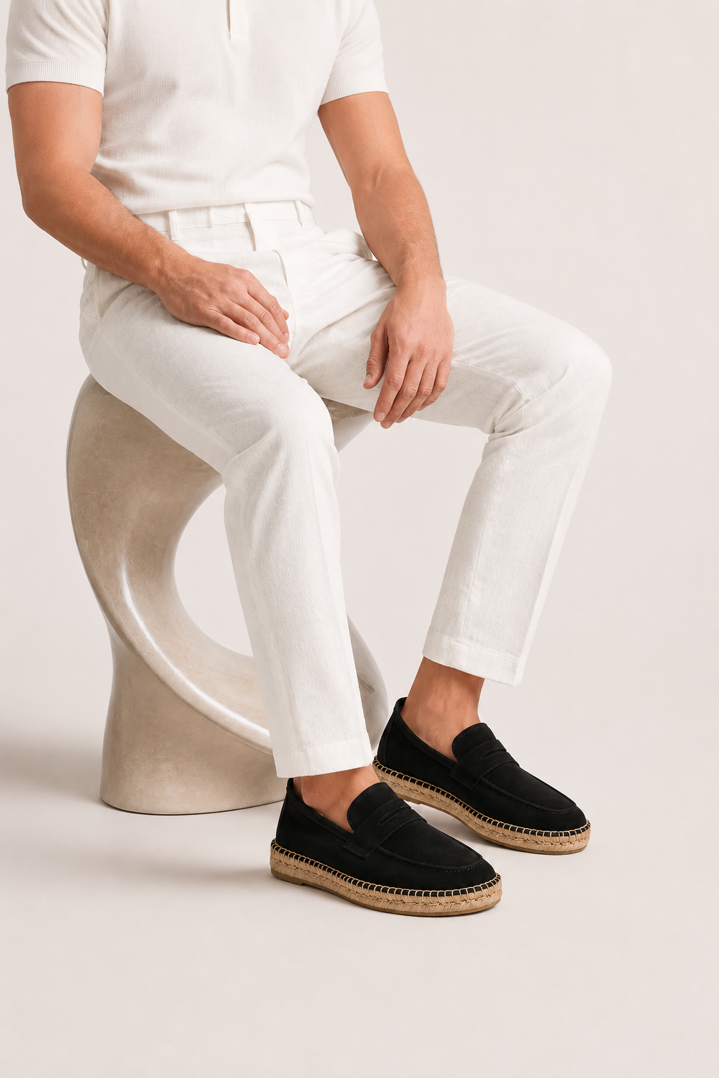 Como Suede Espadrille Black