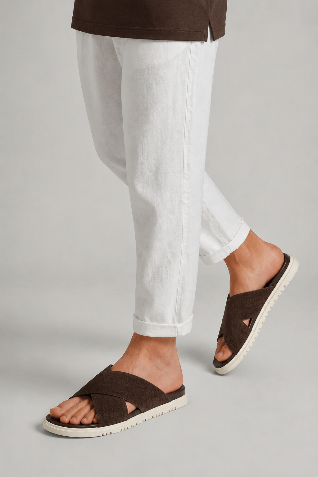 Valerio Slide Dark Brown