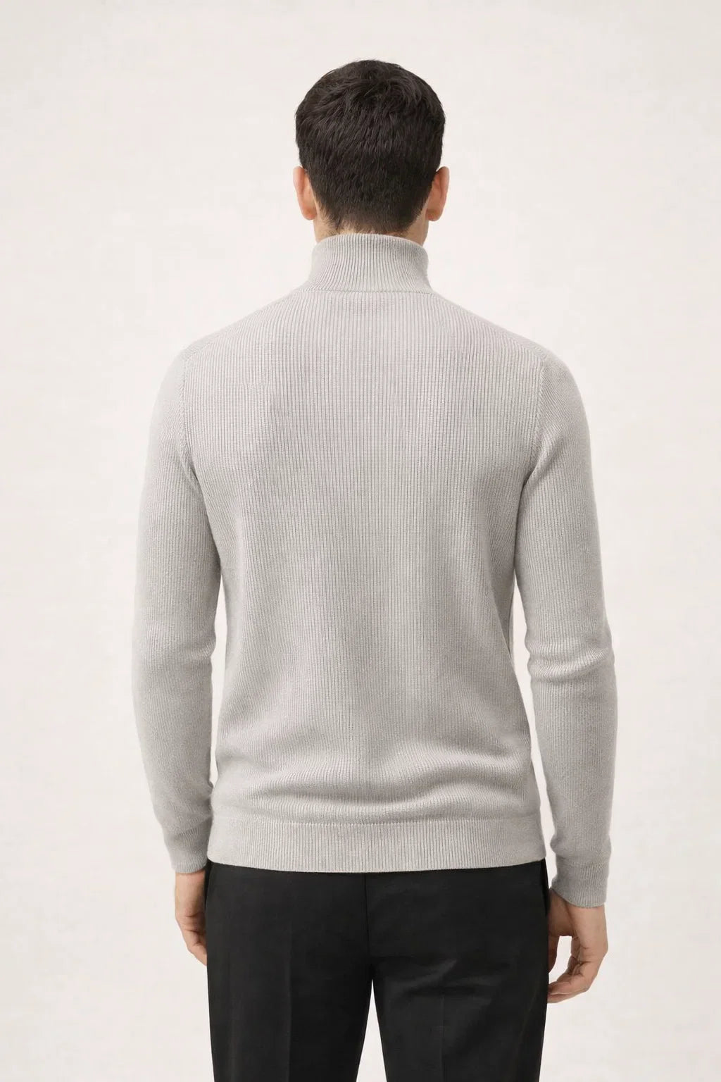 Ribbed Turtleneck Beige