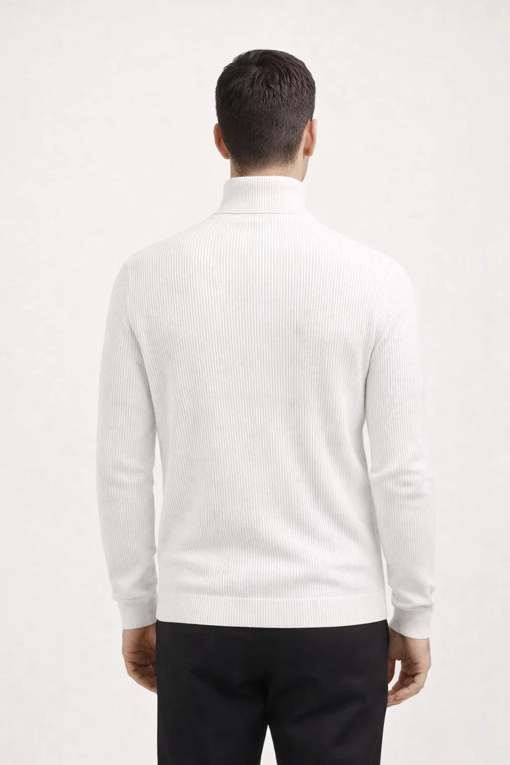 Ribbed Turtleneck White