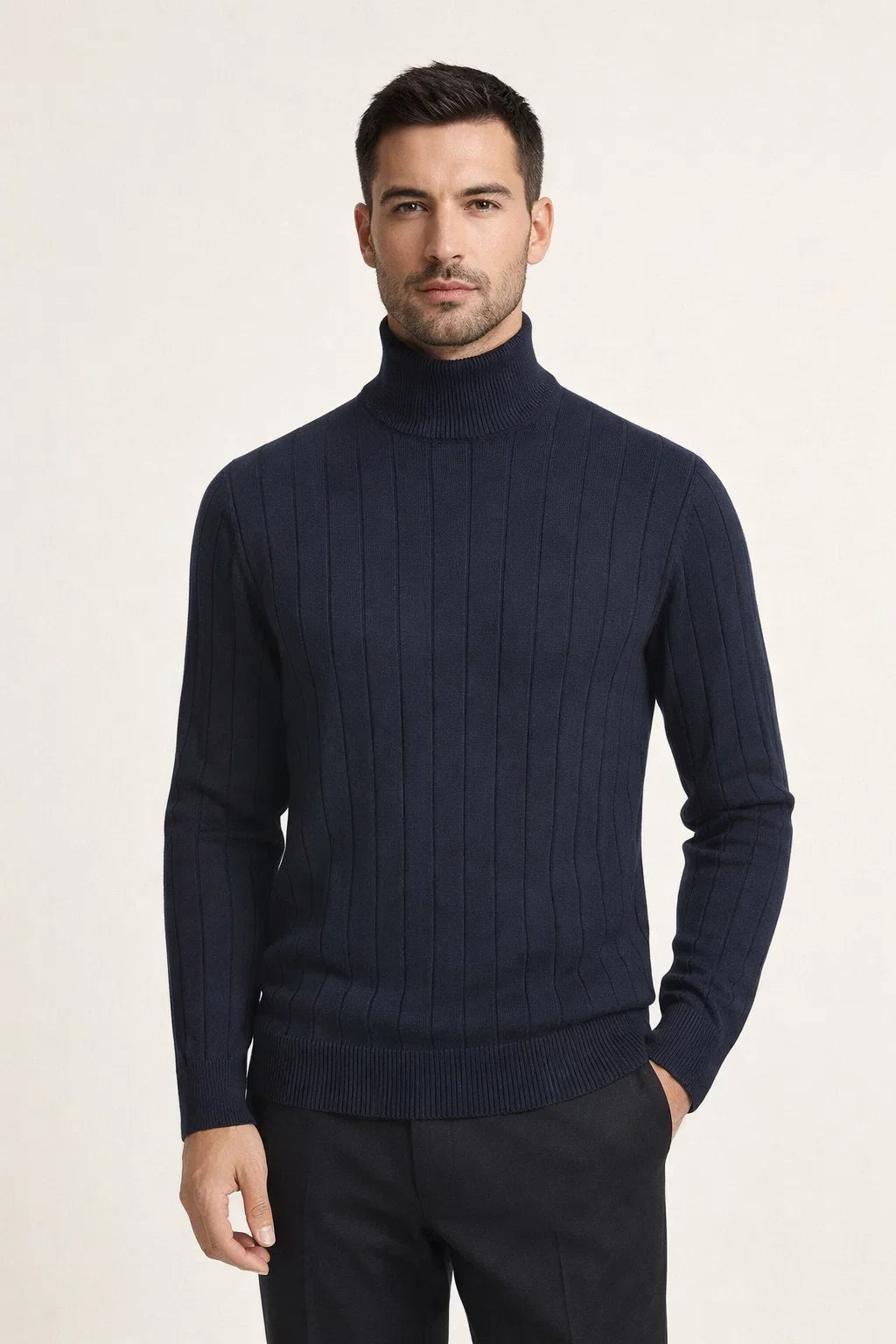 Tailored Turtleneck Navy