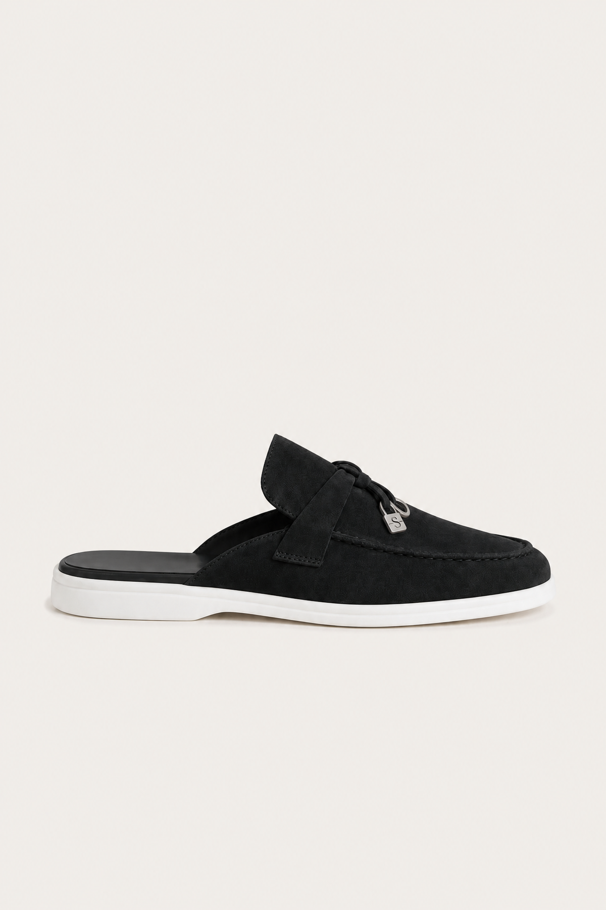 Ancestral Buckle Mule Black