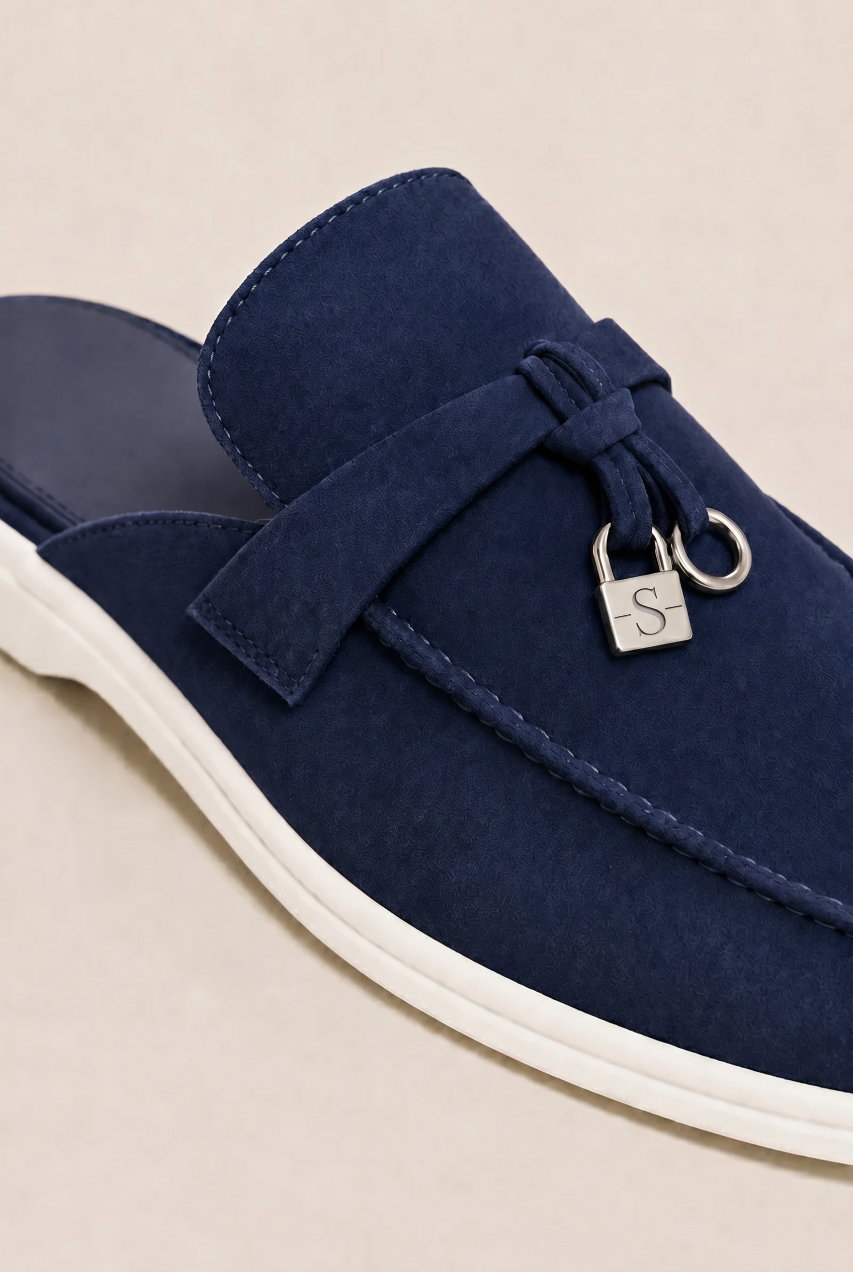 Ancestral Buckle Mule Navy