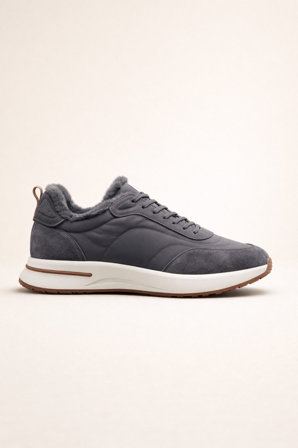 Rivaro Fur-Lined Sneaker Silver