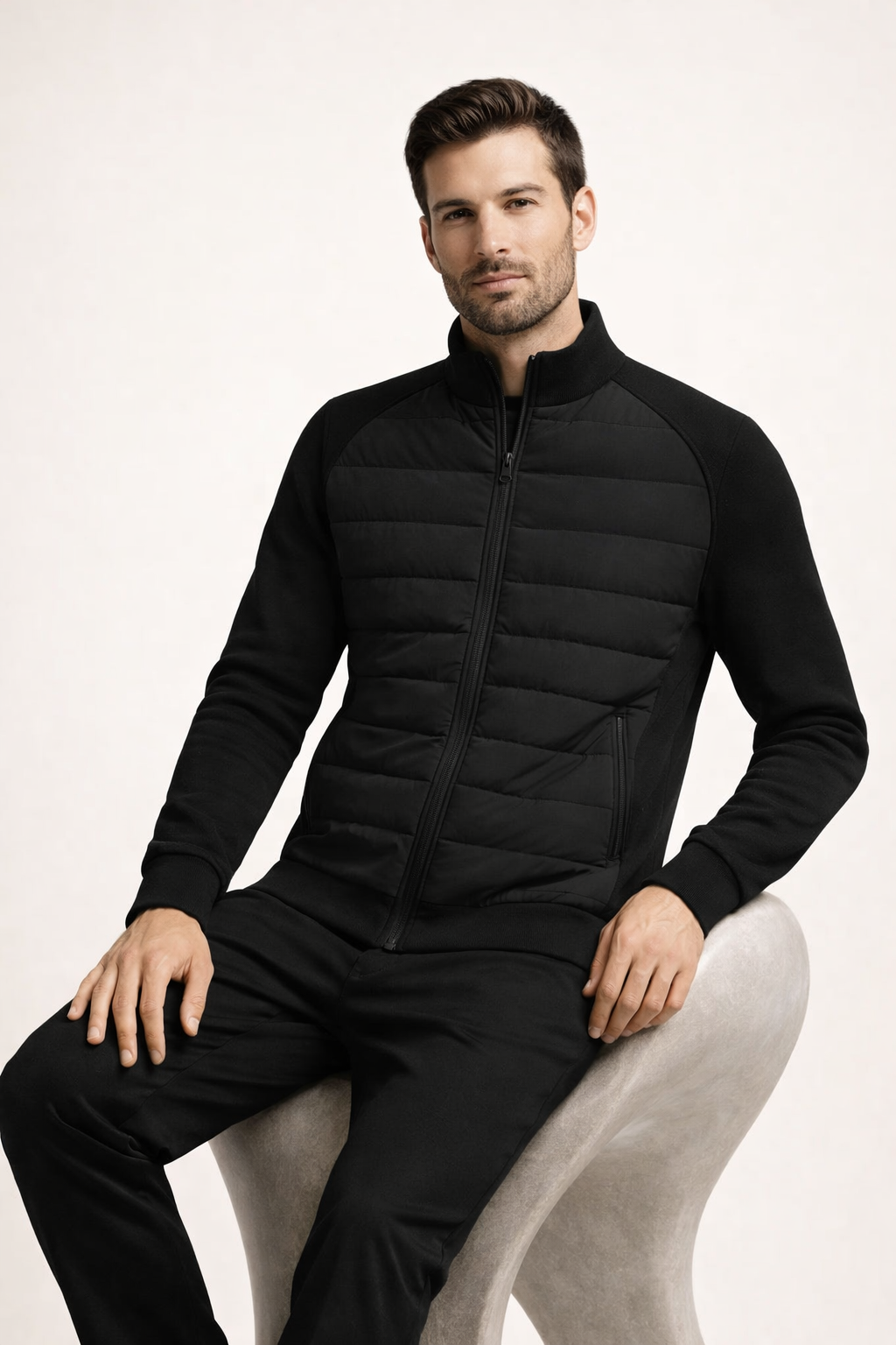 Essential Hybrid Jacket Black