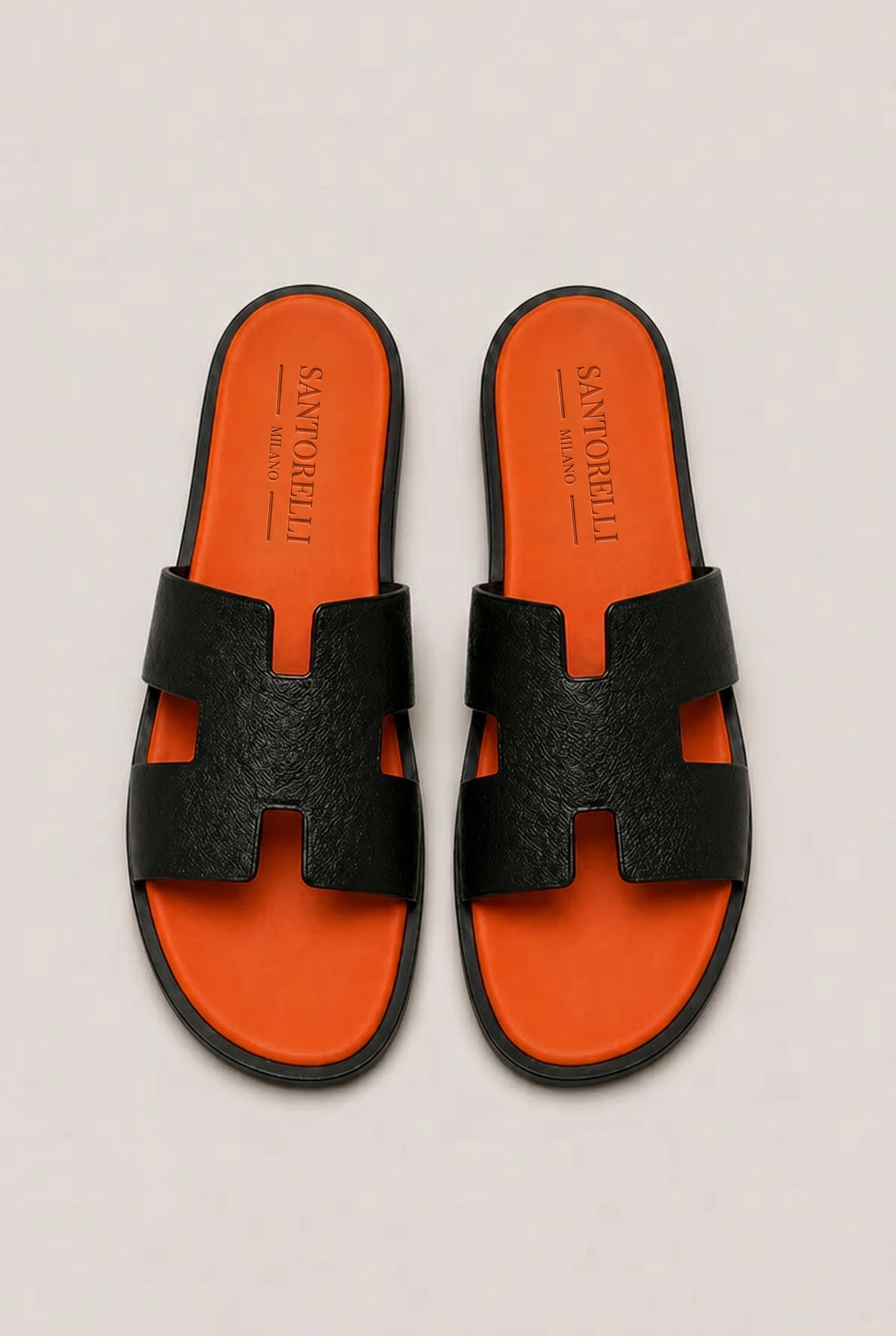 Santorelli Sandal Orange/Black