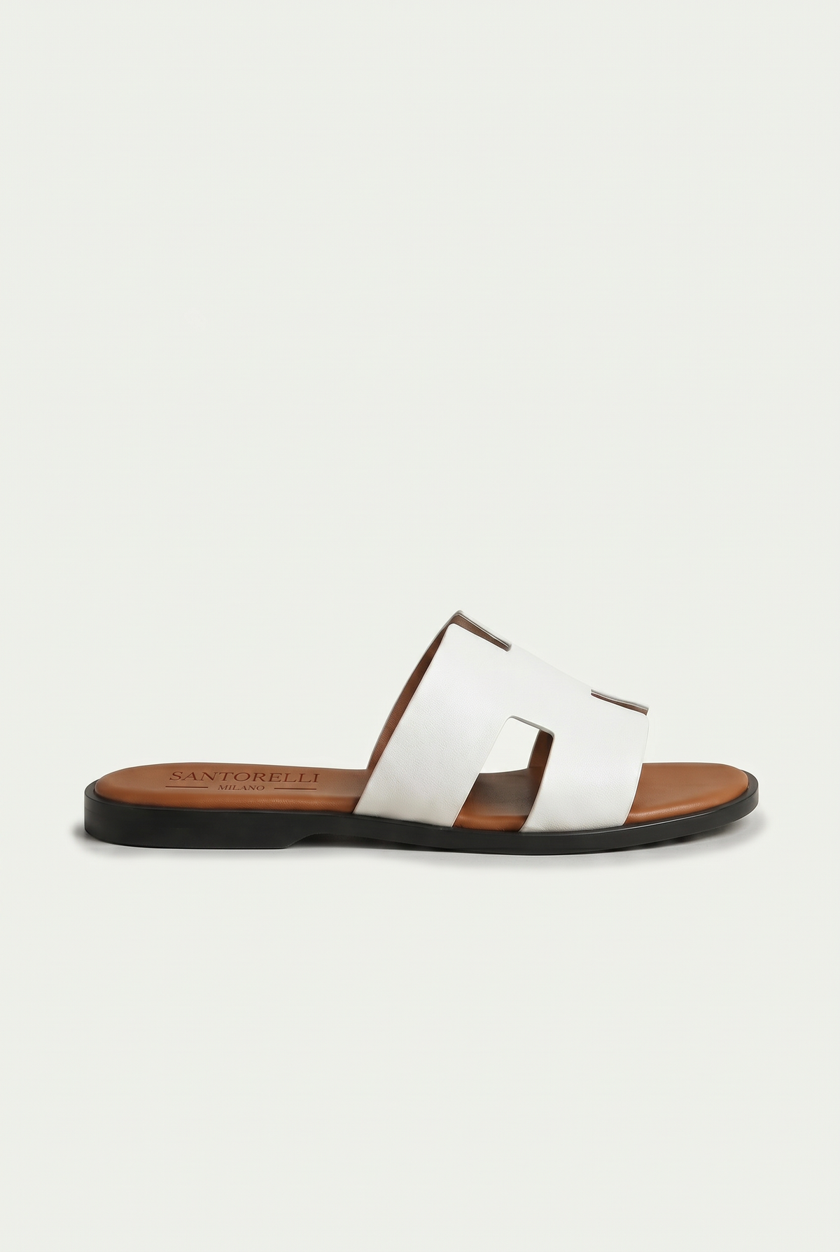 Santorelli Sandal White/Brown