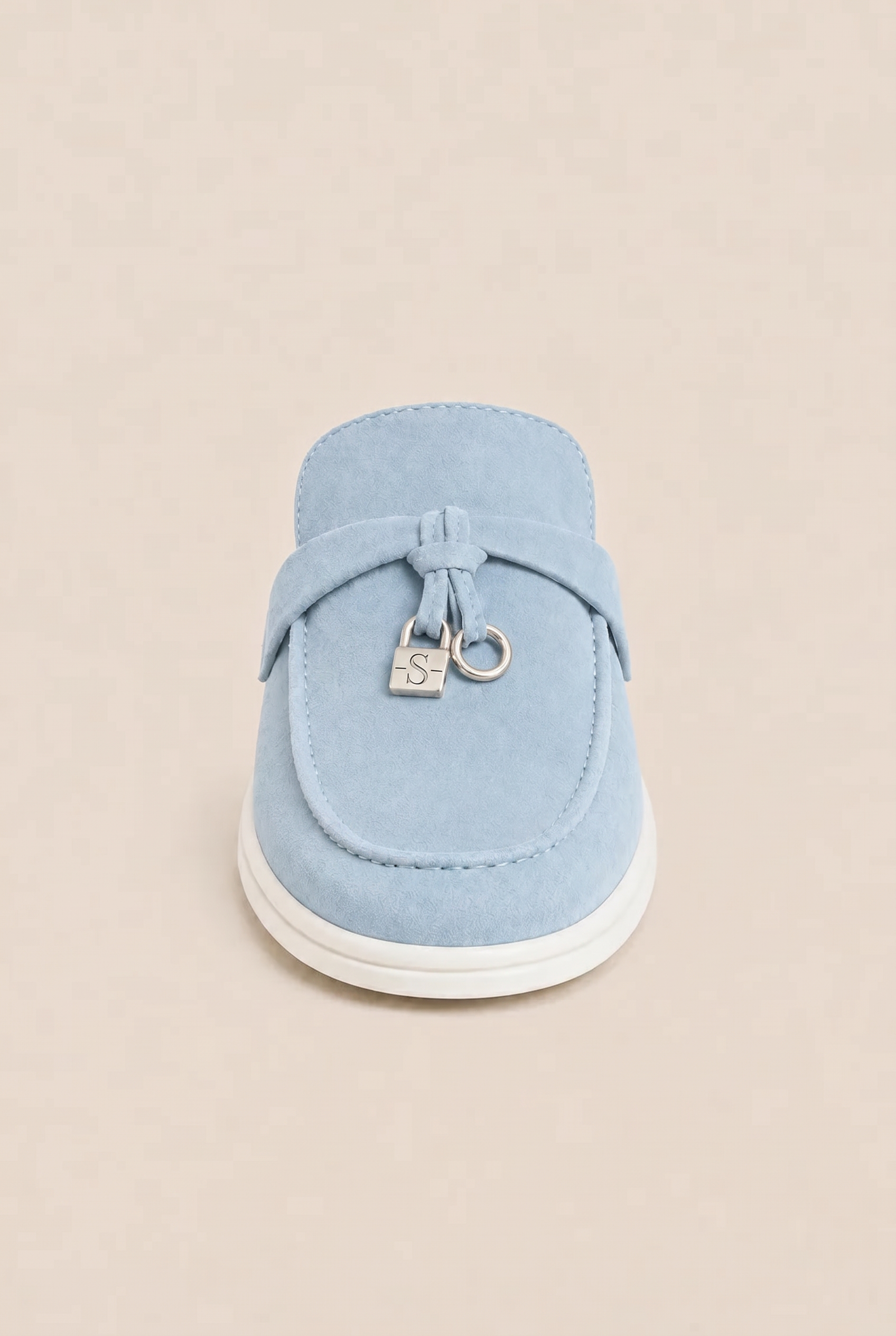 Ancestral Buckle Mule Light Blue
