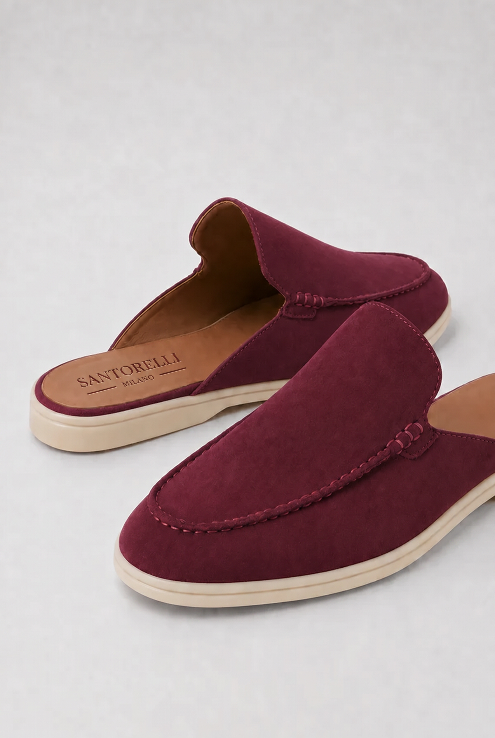 Ancestral Suede Mule Burgundy
