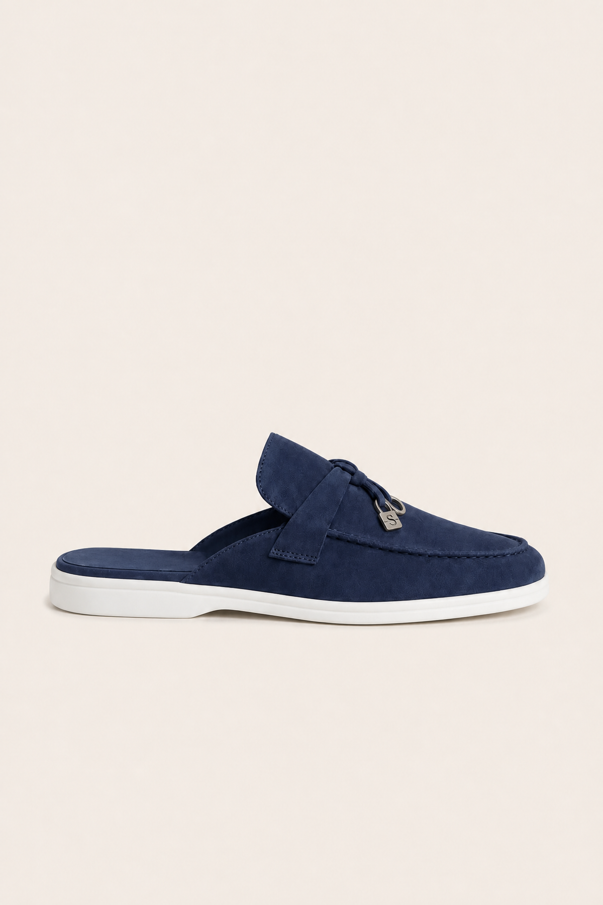 Ancestral Buckle Mule Navy