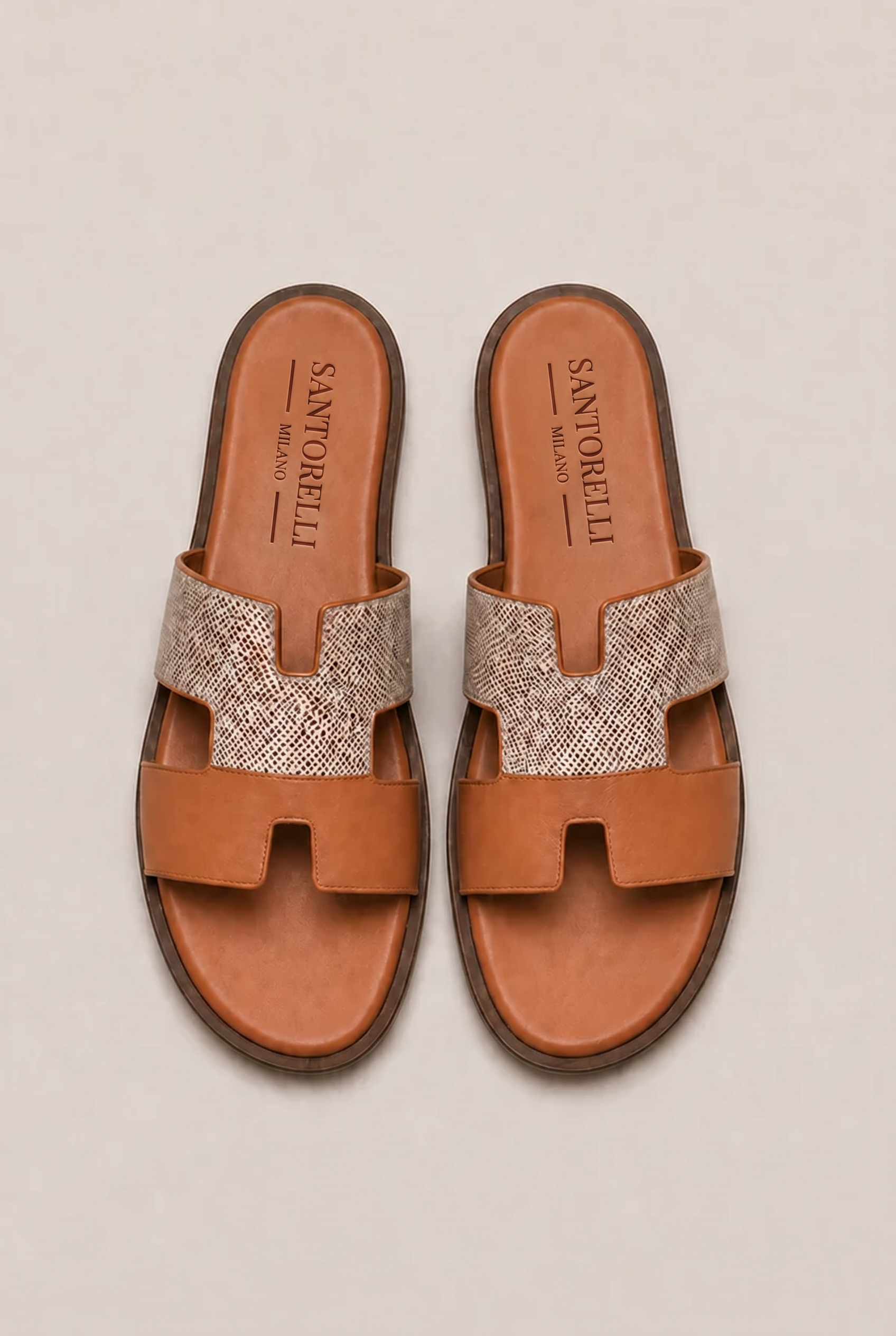 Santorelli Sandal Brown/Tan