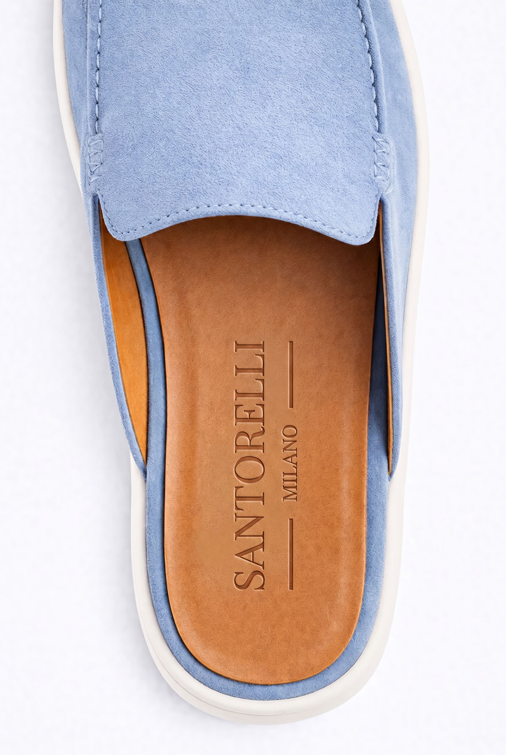 Ancestral Suede Mule Light Blue