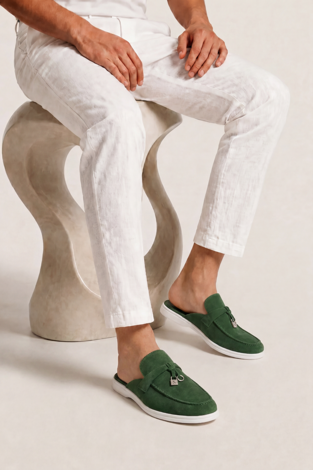 Ancestral Buckle Mule Green