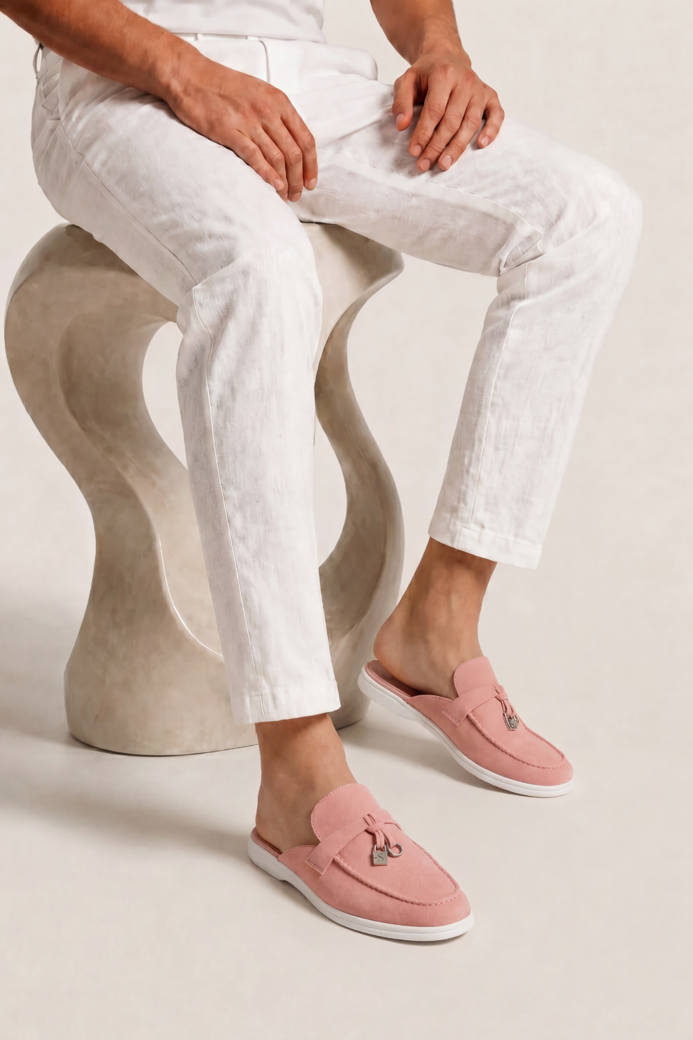 Ancestral Buckle Mule Pink
