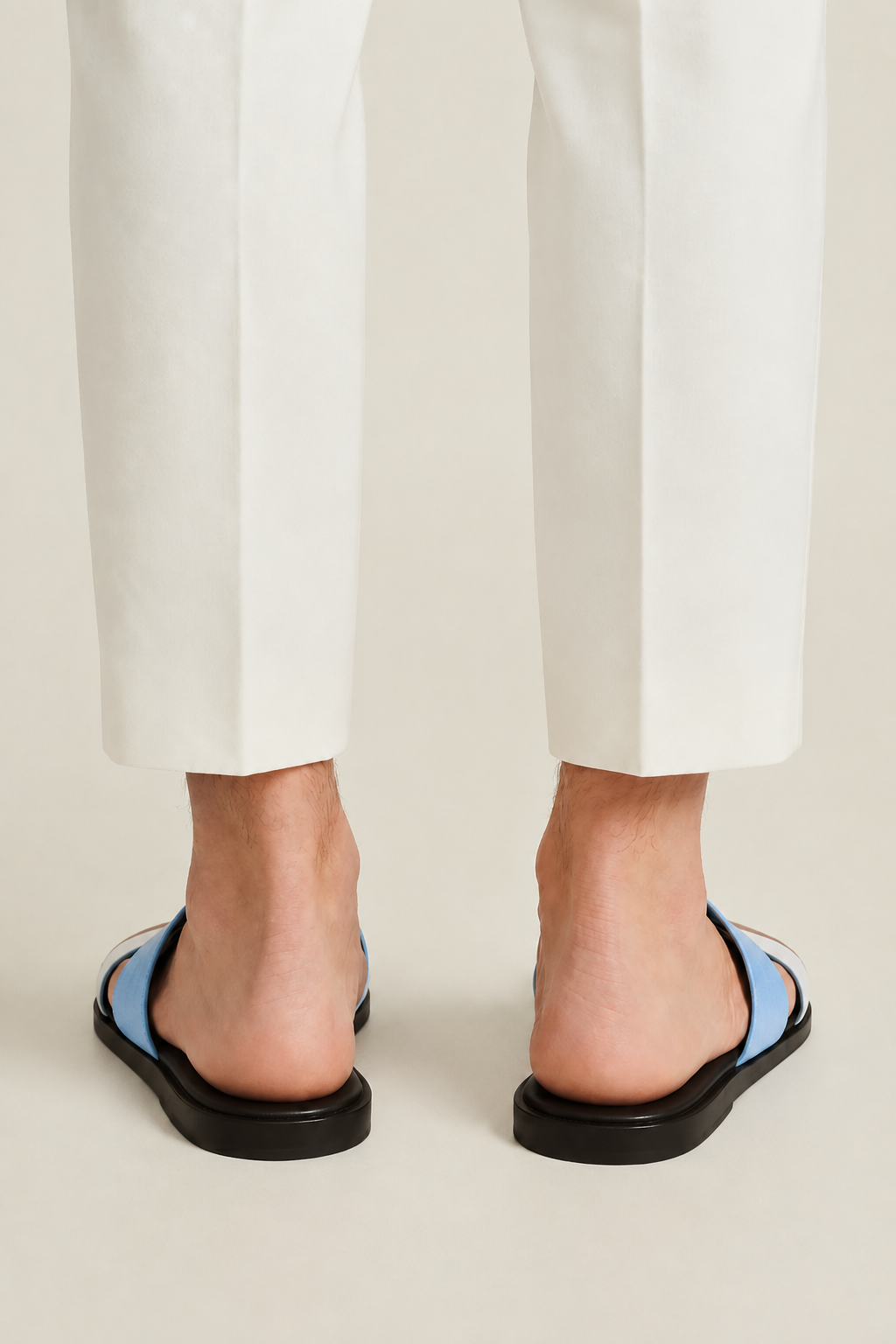 Santorelli Sandal Light Blue/White