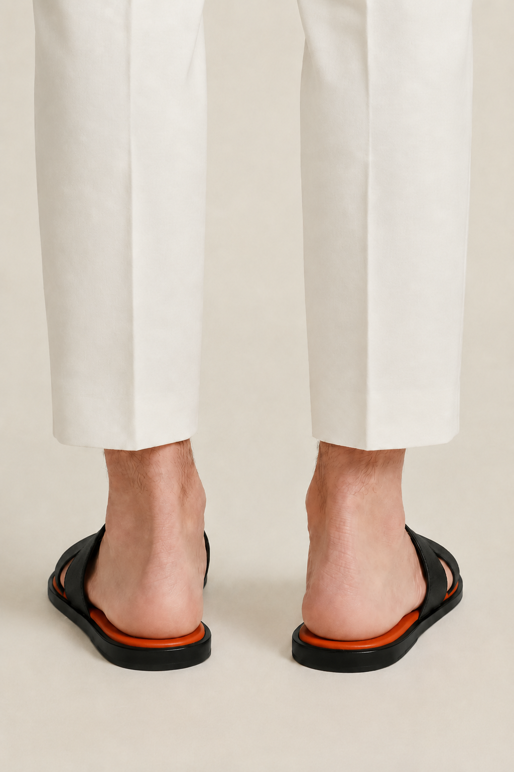 Santorelli Sandal Orange/Black