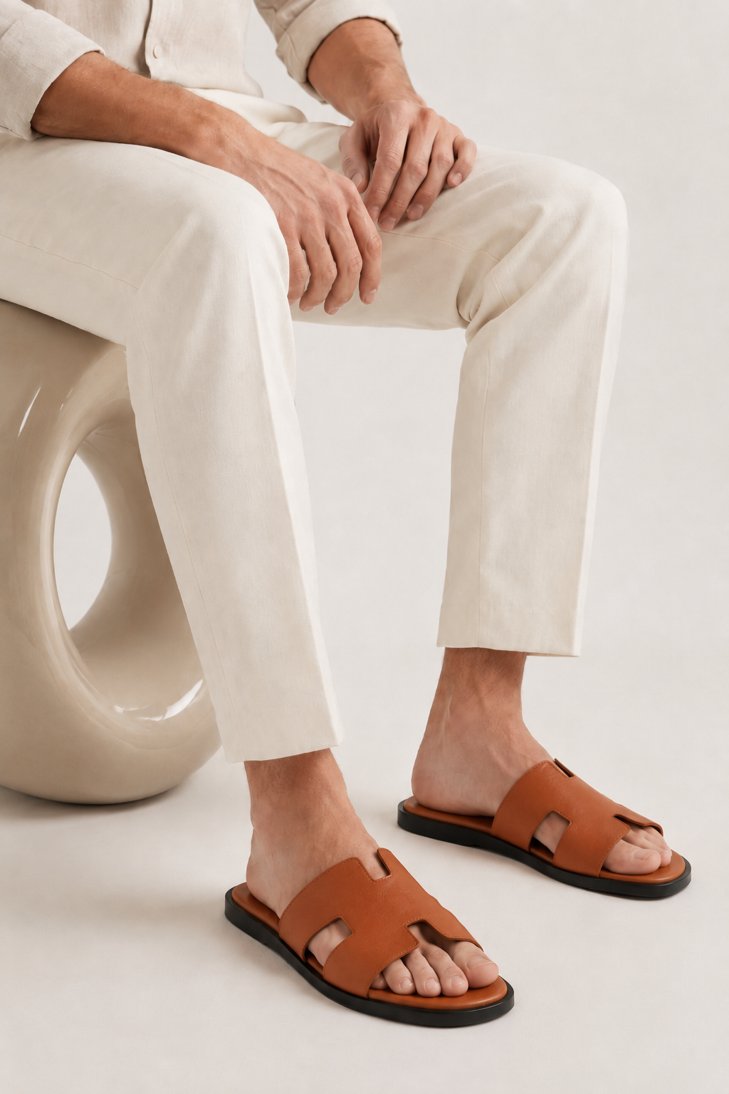 Santorelli Sandal Brown