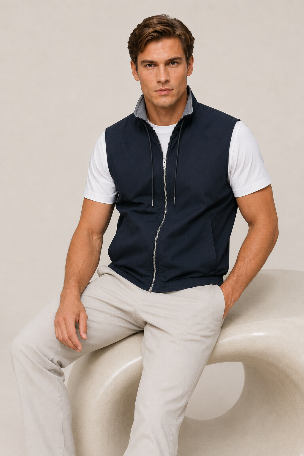 Santorelli Reversible Vest Navy