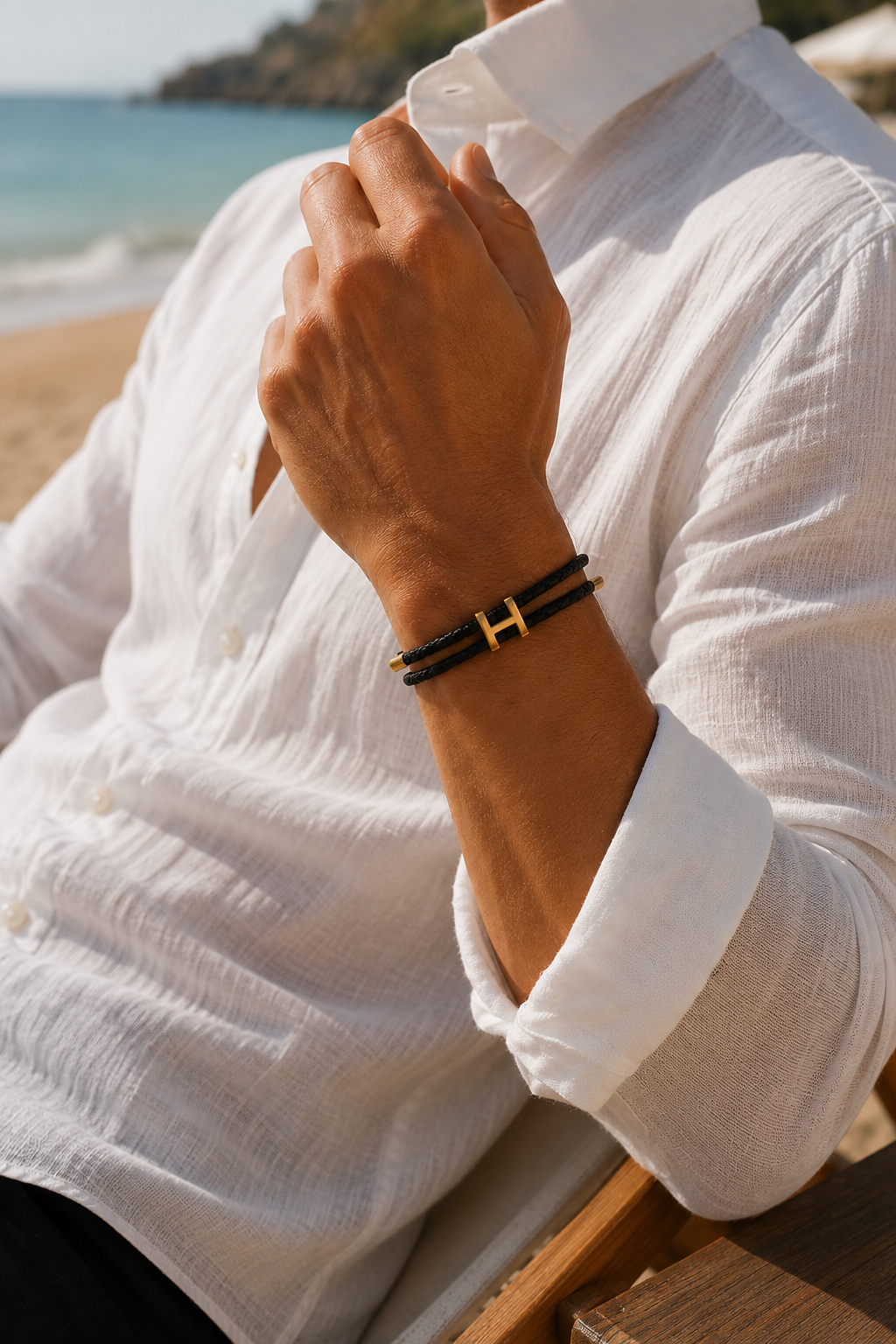 Santorelli Bracelet Black/Gold