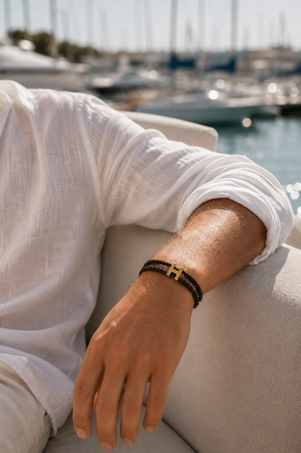 Santorelli Bracelet Gold/Black