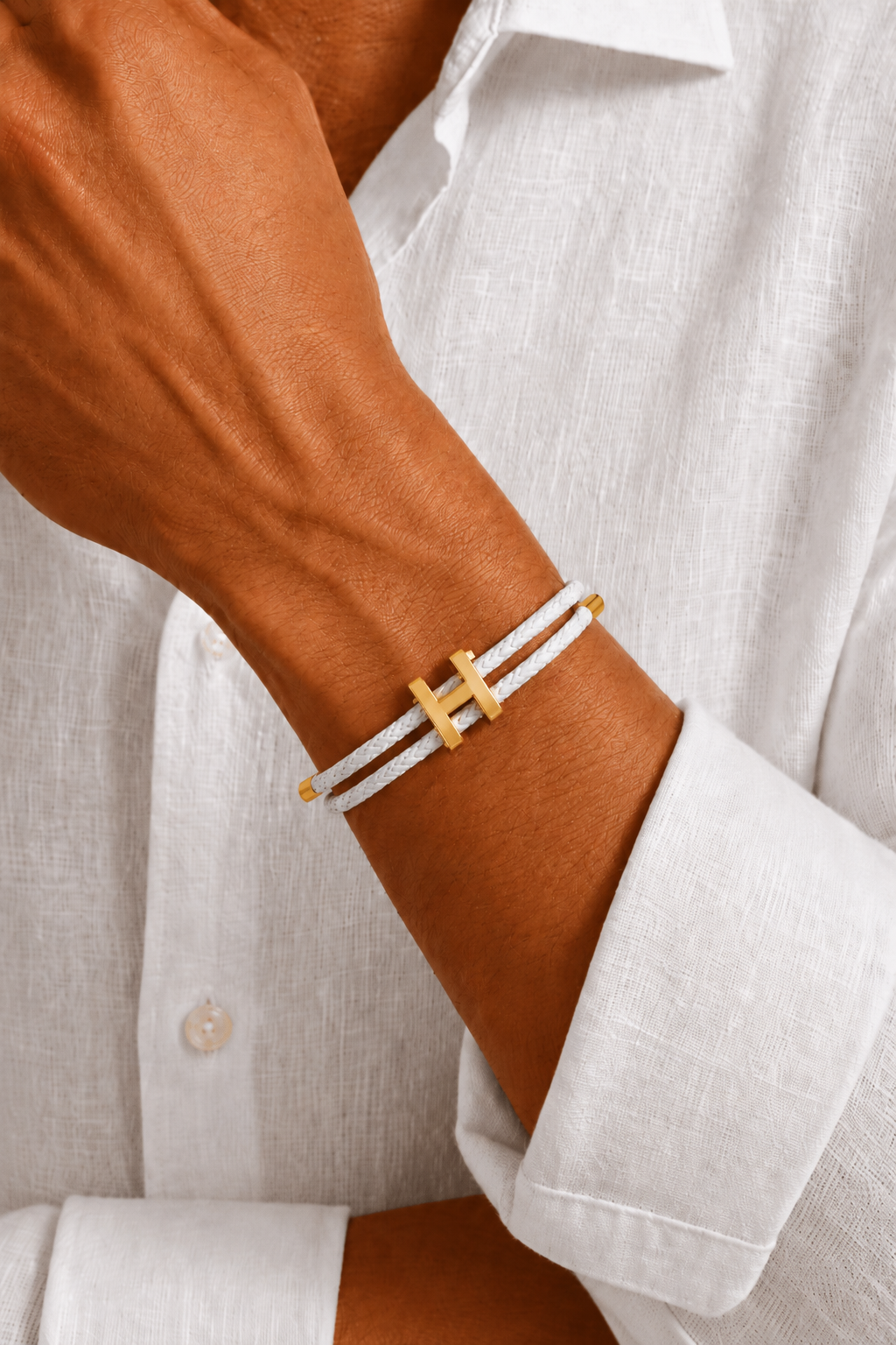 Santorelli Bracelet White/Gold
