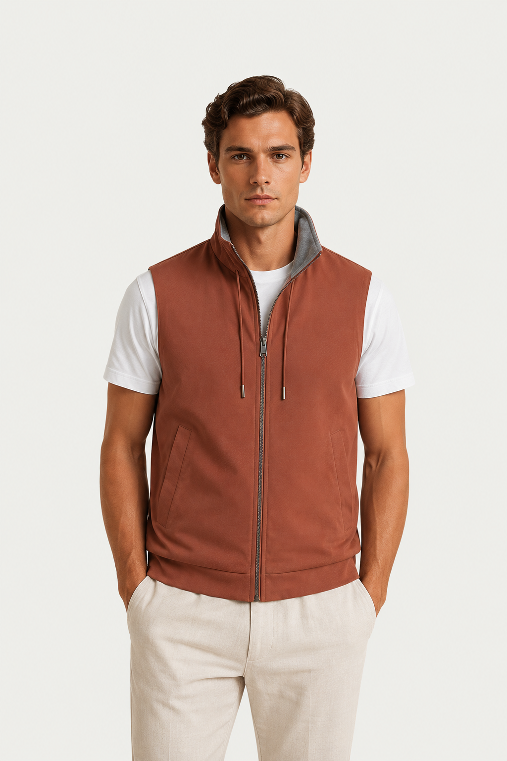 Santorelli Reversible Vest Terracotta