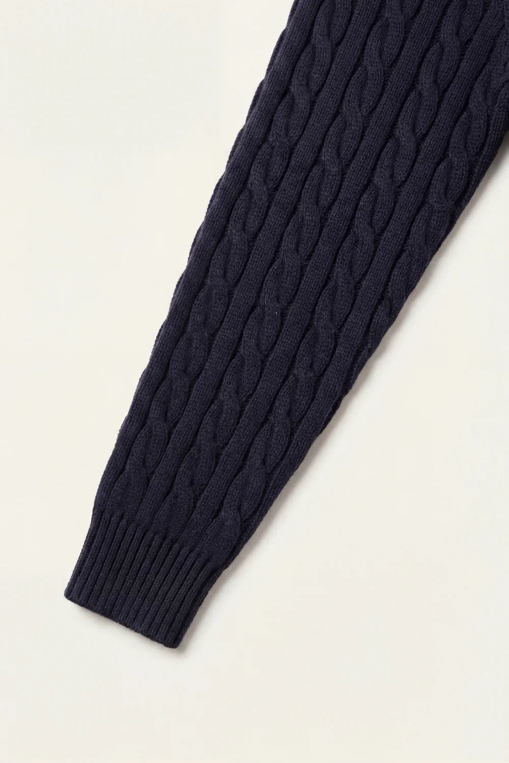 Classic Cable Quarter Zip Navy