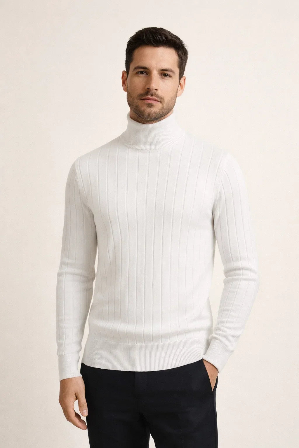 Tailored Turtleneck White
