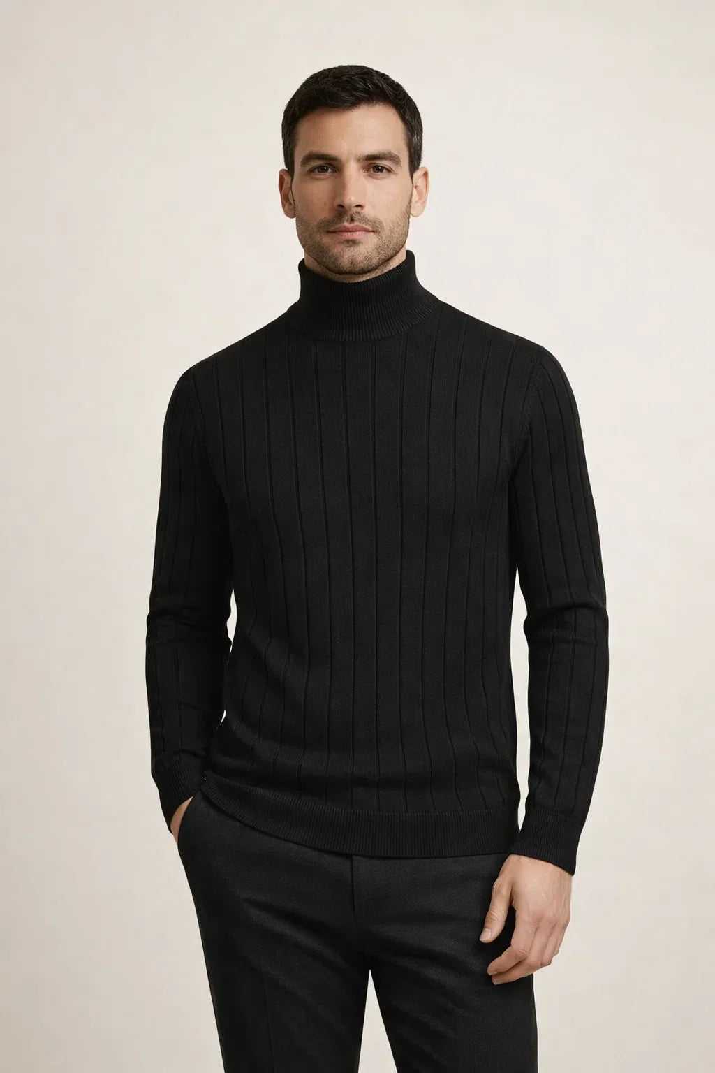 Tailored Turtleneck Black